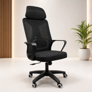 High Back Computer Chair with Headrest and Lumbar Support