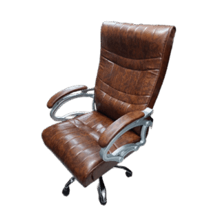: high back executive ceo chair in black leatherette with tufted backrest